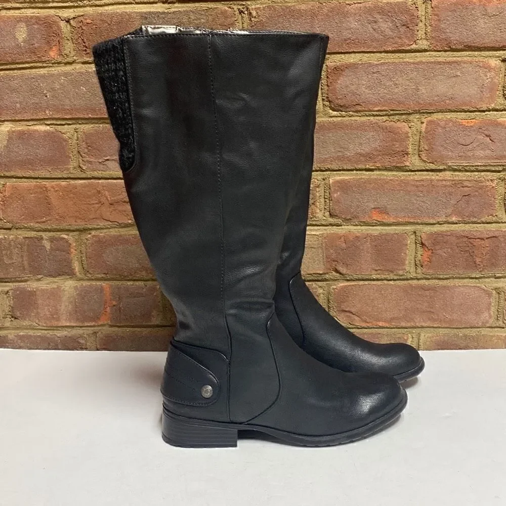 LifeStride Xandy Black Wide Calf Riding Boots Size 7 NEW